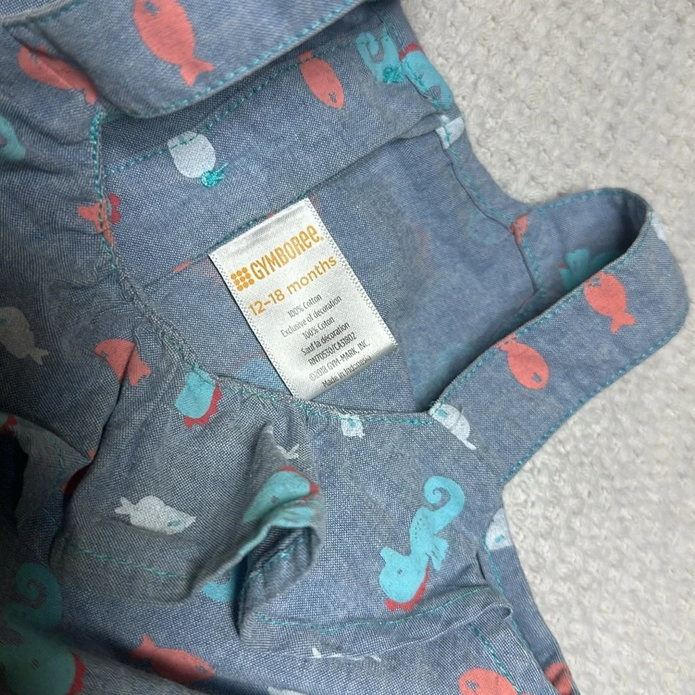 Gymboree denim romper 12-18 months